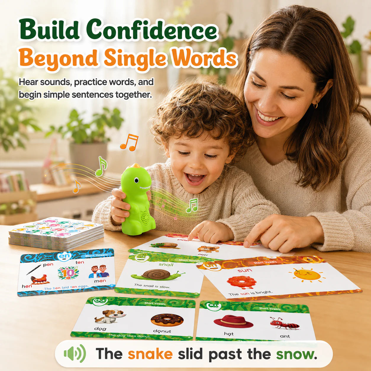 Interactive phonics practice, made for kids