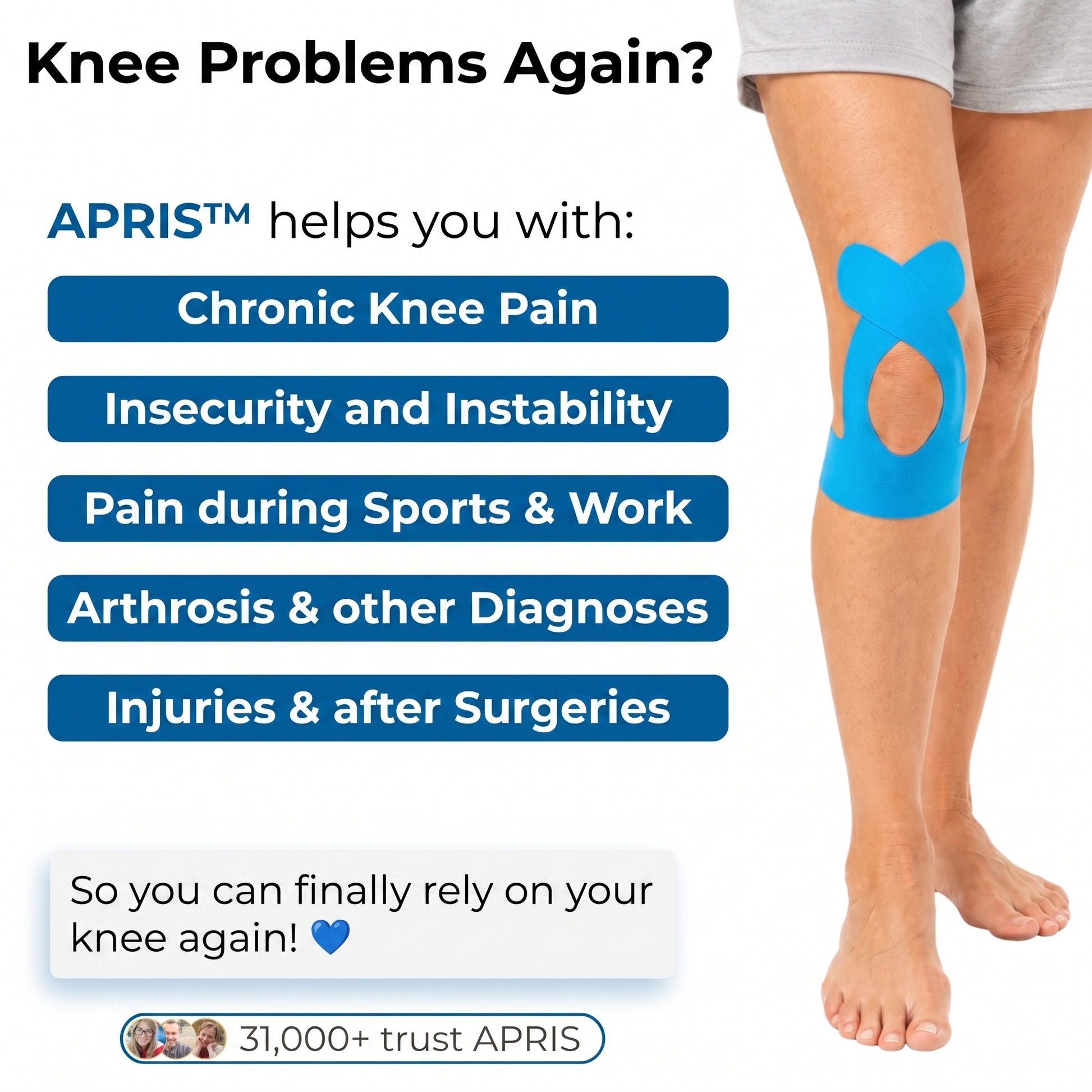 CLENZY Knee Support Kinesiology Tape